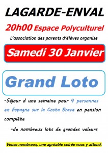 affiche loto APE 2016