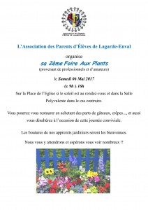 Foire aux plants 6 mai 2017